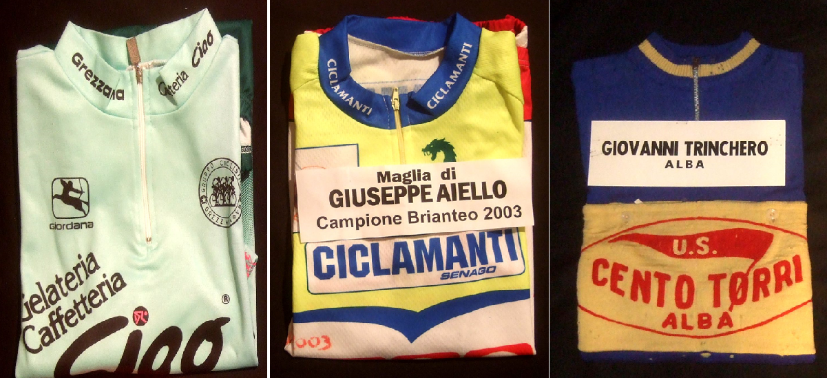 maglie donate al Santuario della Madonna del Ghisallo